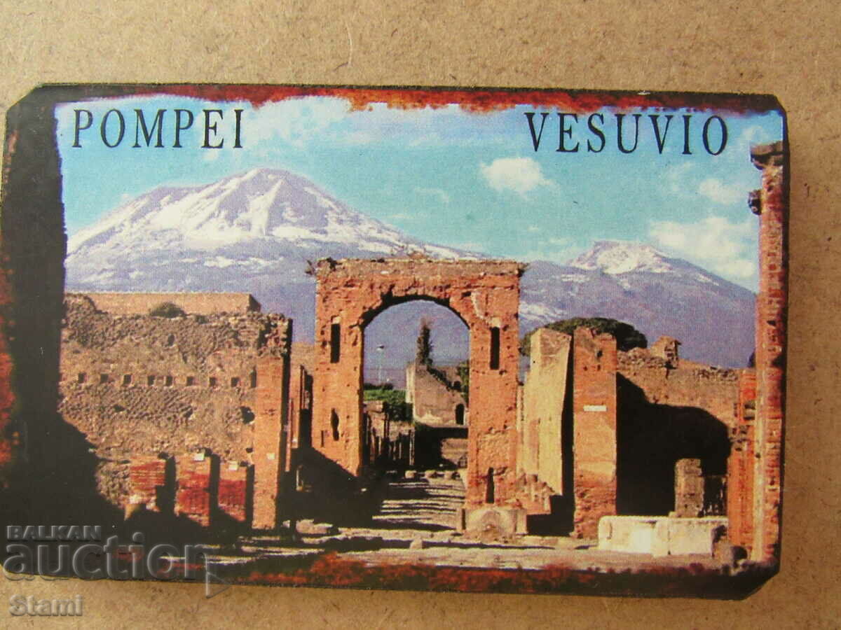 Магнит от Помпей и Везувий, Италия-11