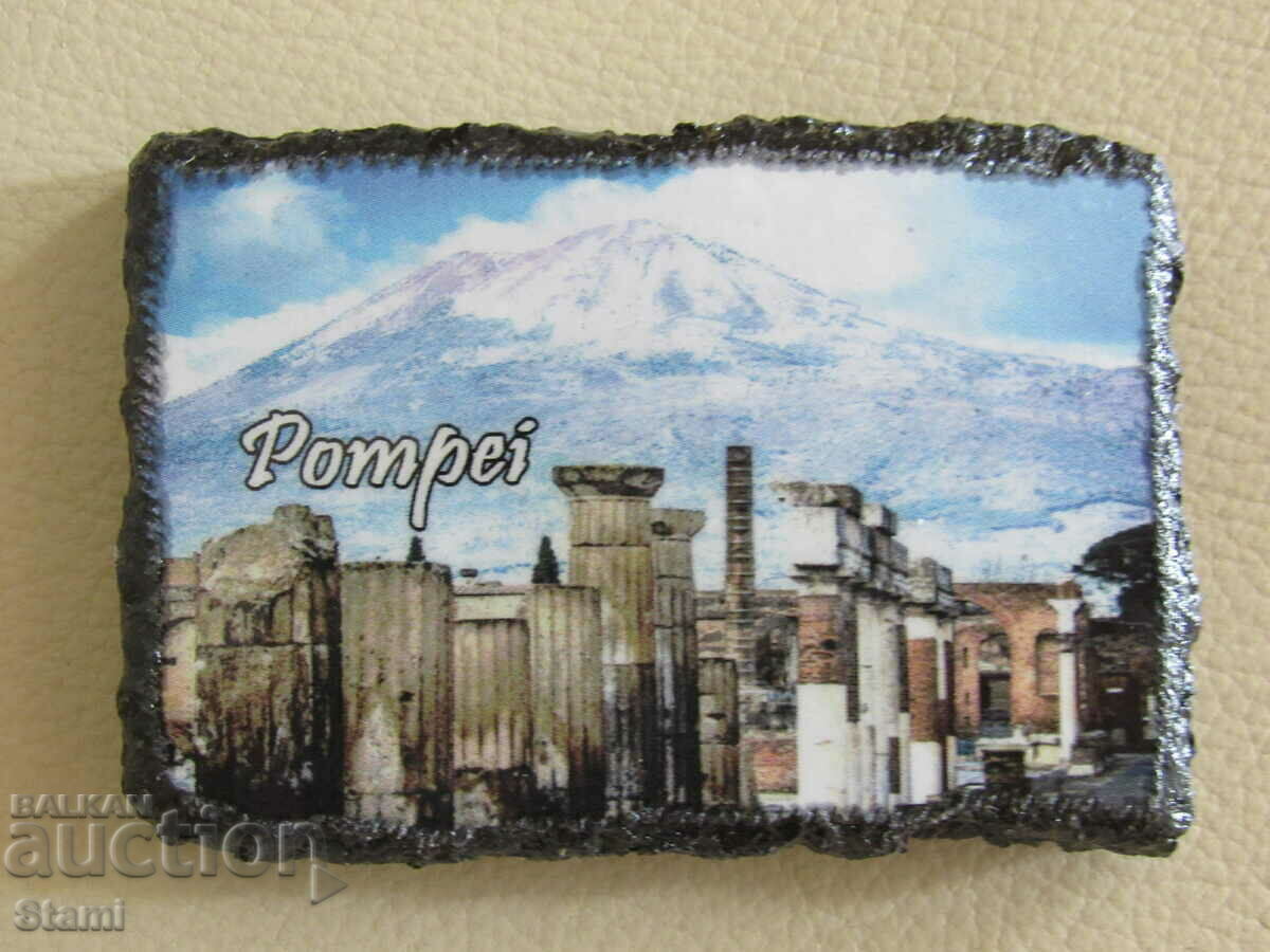 Pompeii and Vesuvius Lava Magnet from Vesuvius, Italy-11