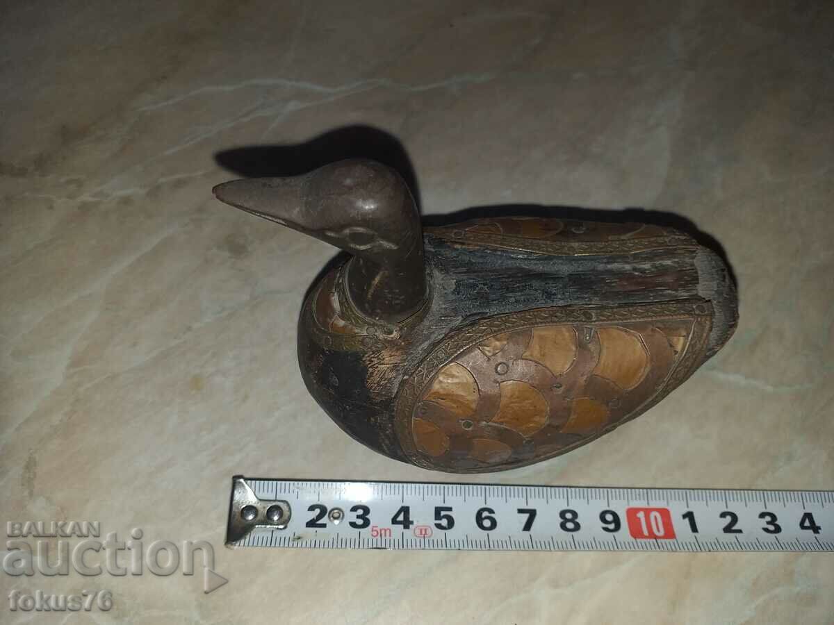 Unique wooden duck duck with brass fittings - 6 Unique wooden duck duck with brass fittings - 6