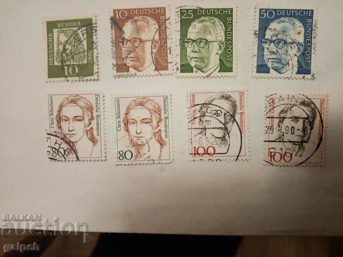POSTAGE STAMPS - GERMANY - 50+ pcs. - 6 POSTAGE STAMPS - GERMANY - 50+ pcs. - 6