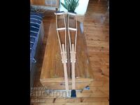 Old wooden crutches
