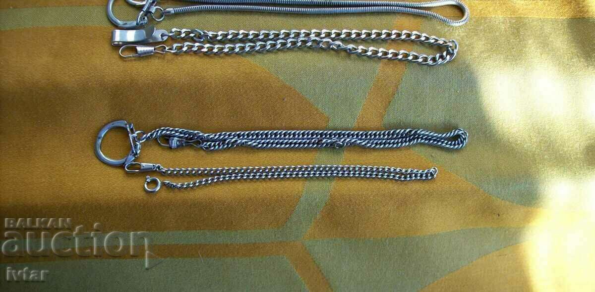 Аукцион Лот синджири за джобни часовници, ланец, кюстек