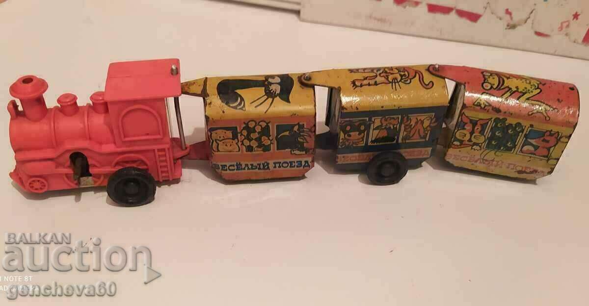 Mechanical tin train, locomotive LZM/USSR/Rarity! Mechanical tin train, locomotive LZM/USSR/Rarity!