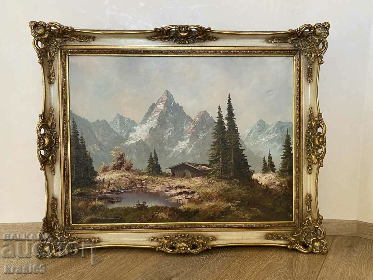 Large old oil painting