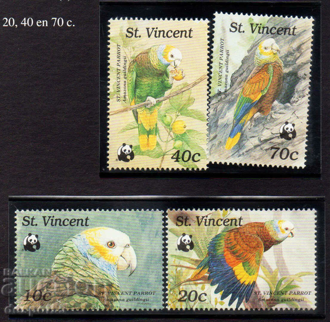 1989. St. Vincent. Nature Protection - Parrots.