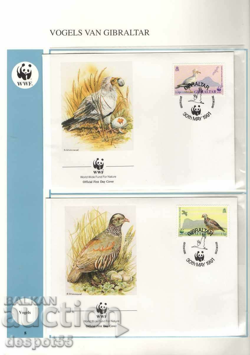 1991. Gibraltar. Fauna - Birds. 4 envelopes. with price 6.30 BGN | € 3.22