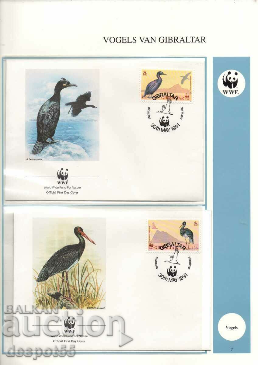 1991. Gibraltar. Fauna - Birds. 4 envelopes.