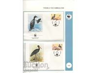 1991. Gibraltar. Fauna - Păsări. 4 plicuri.