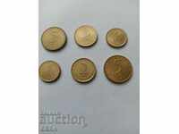 Монети 1  2  5 стотинки 1999 год