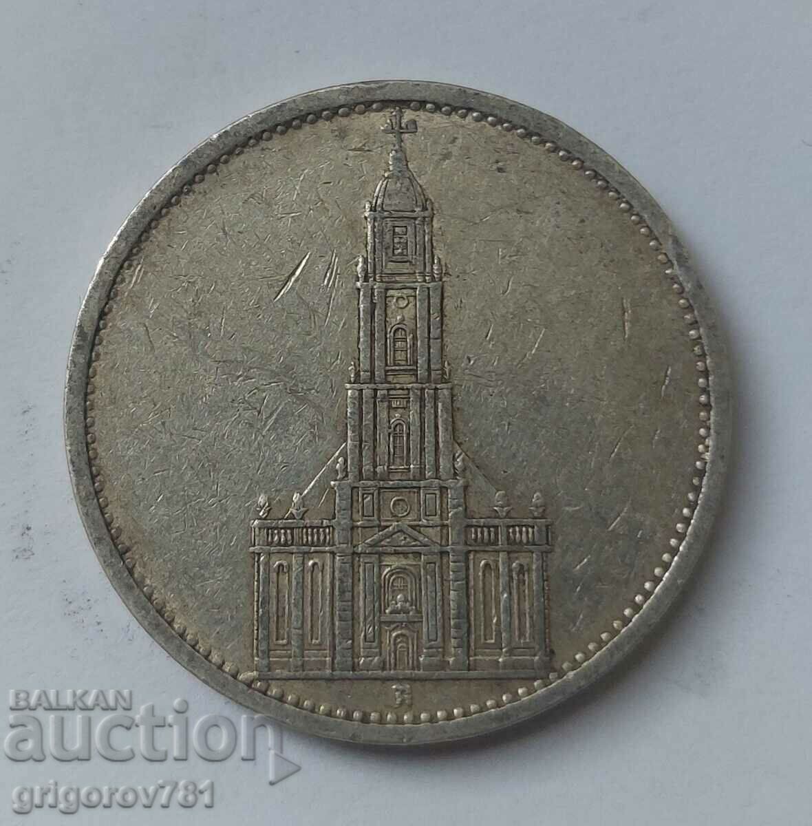 5 марки сребро Германия 1935 A III Райх  сребърна монета №75