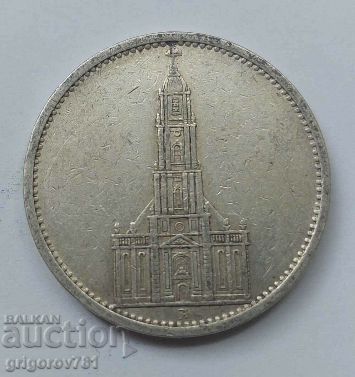 5 марки сребро Германия 1935 A III Райх  сребърна монета №76