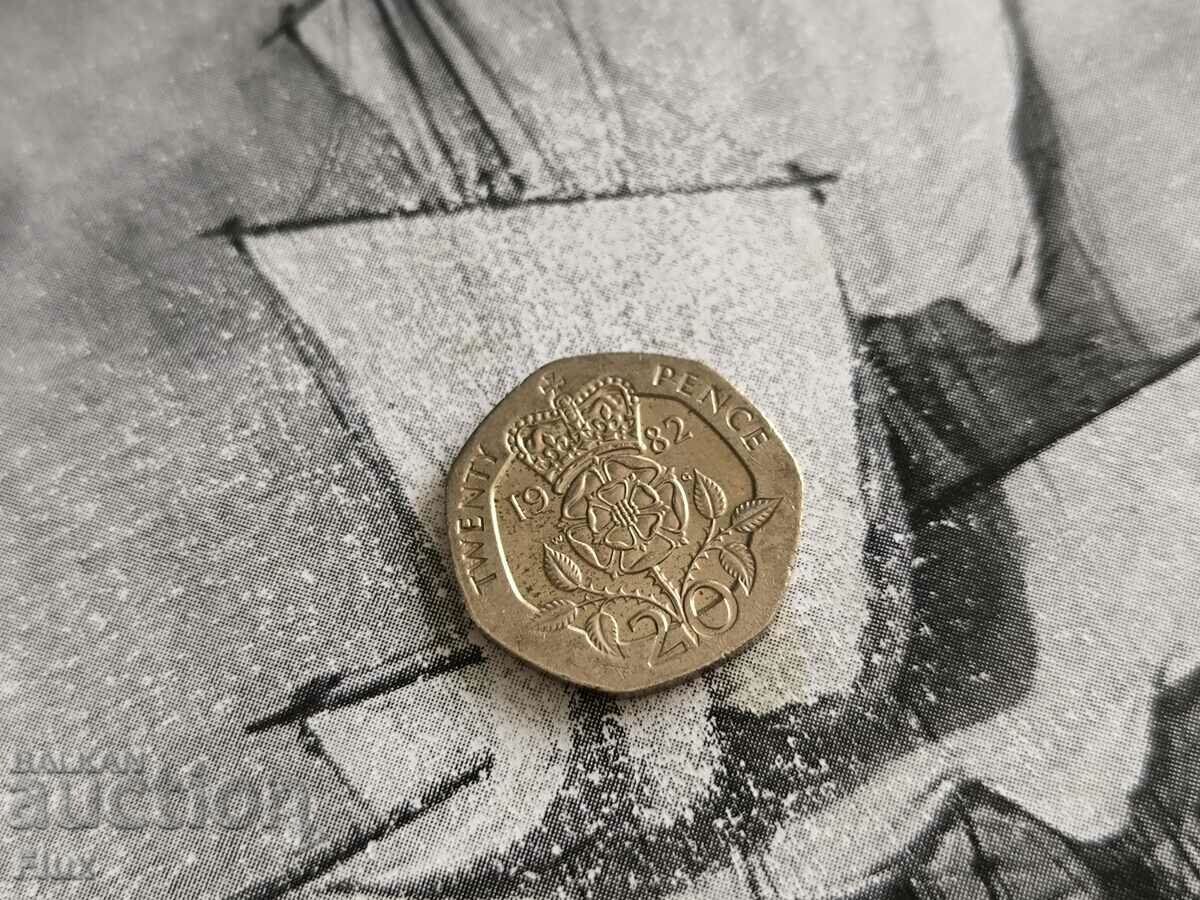 Moneda - Marea Britanie - 20 pence | 1982