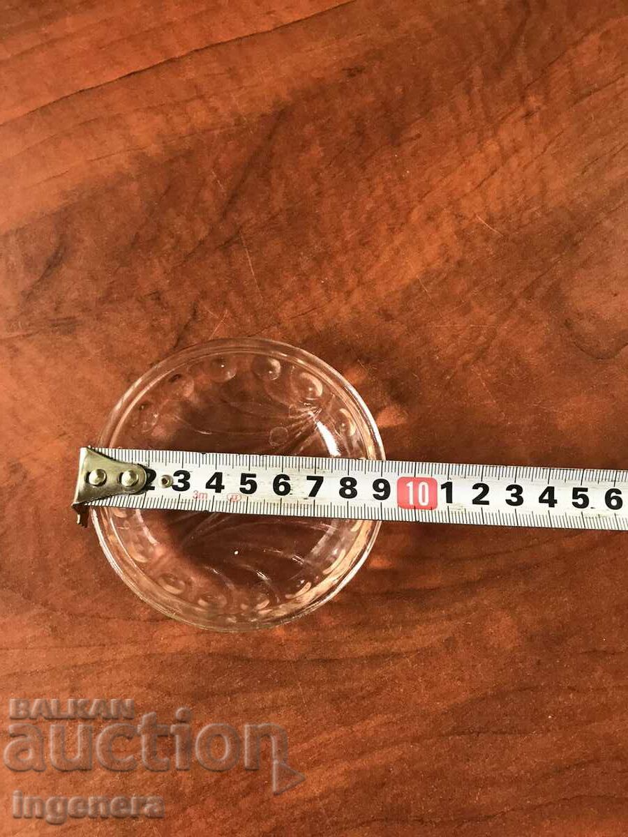 DISH GLASS THICK RELIEF FOR SWEET PLATE FROM SOCA with price 2.00 BGN | € 1.02