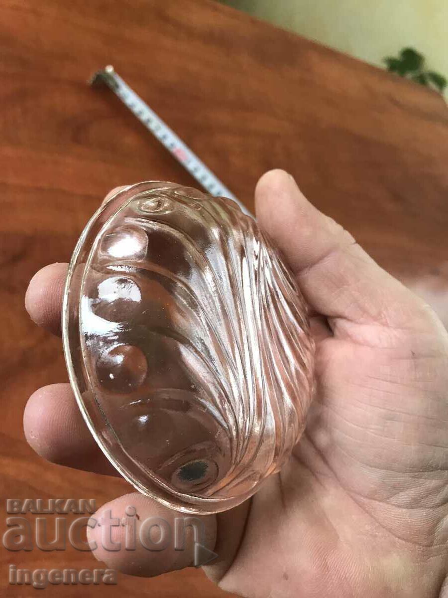 Auction  DISH GLASS THICK RELIEF FOR SWEET PLATE FROM SOCA