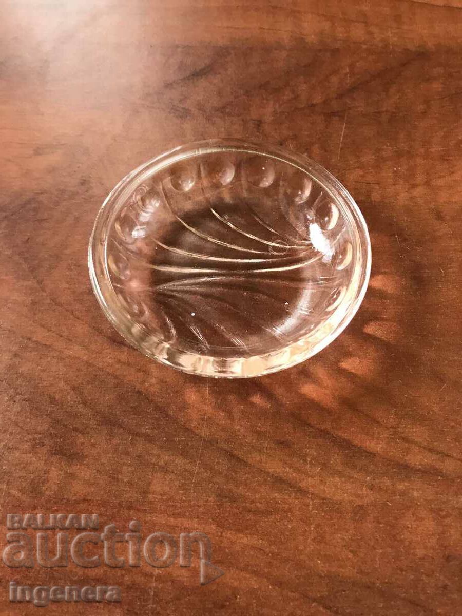 DISH GLASS THICK RELIEF FOR SWEET PLATE FROM SOCA