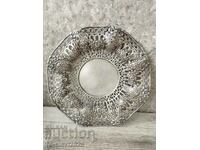 Old silver plate, tray, platter