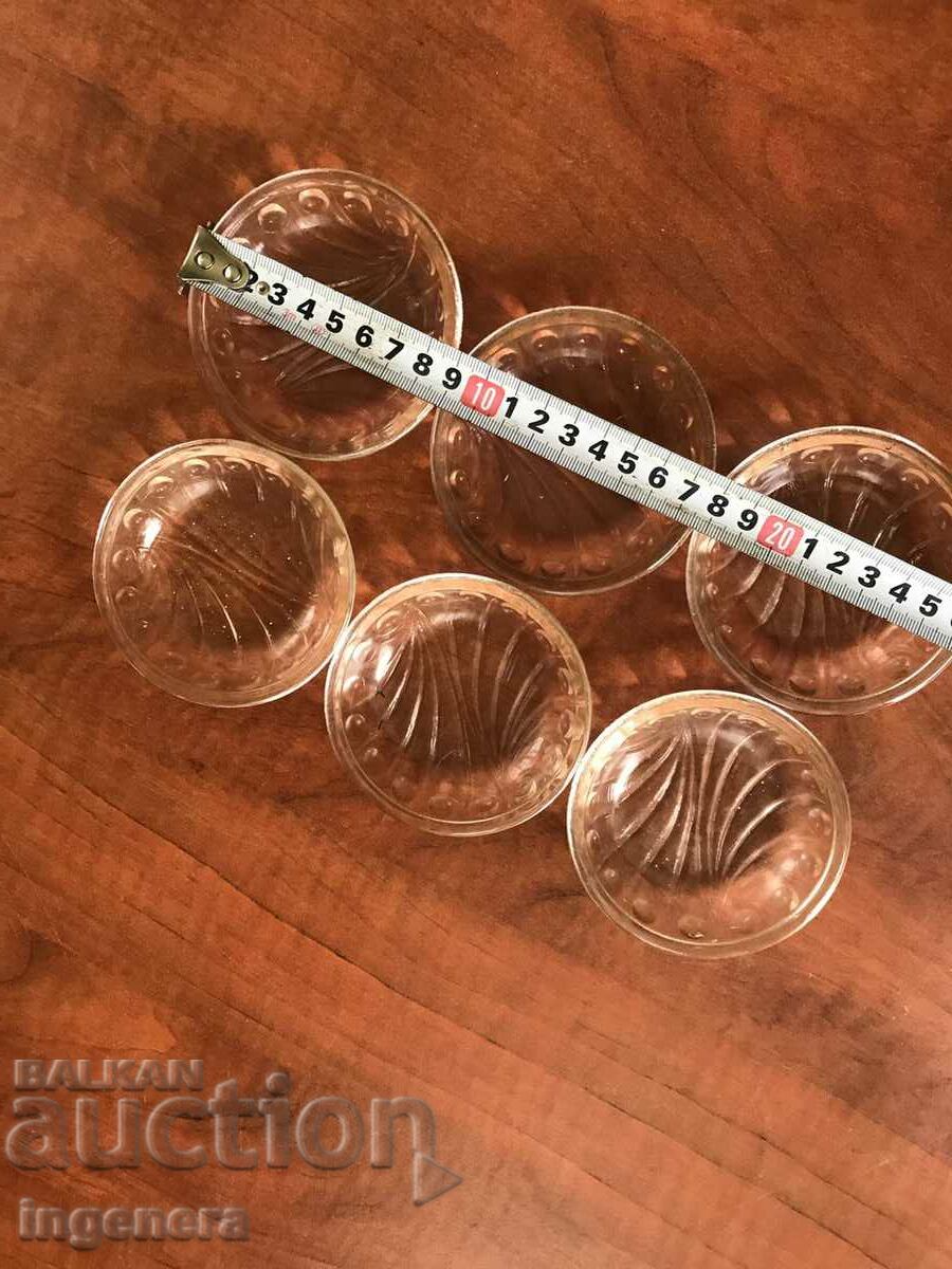 DISH PLATE FOR SWEET GLASS EMBOSSED THICK COLORED FROM SOTSA-6 with price 17.00 BGN | € 8.69