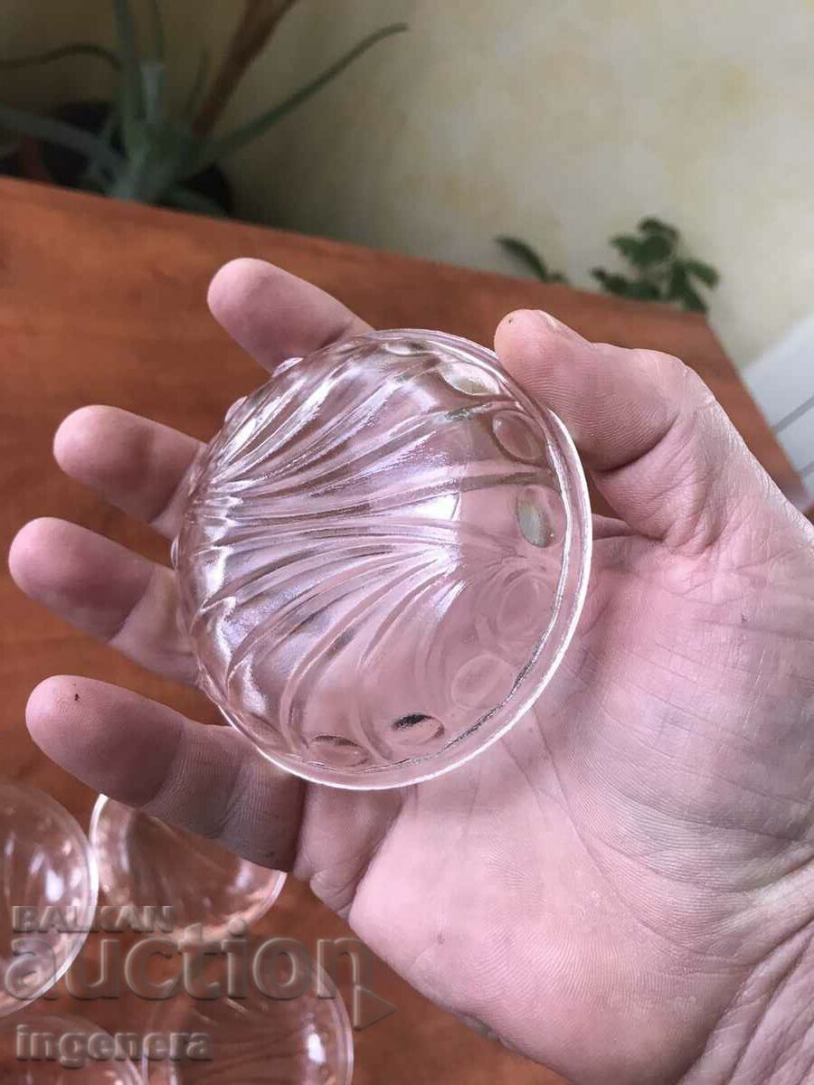 DISH PLATE FOR SWEET GLASS EMBOSSED THICK COLORED FROM SOTSA-6 - 5