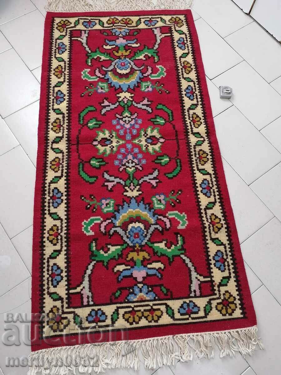 Old handwoven boiler path 155/70cm patterned carpet