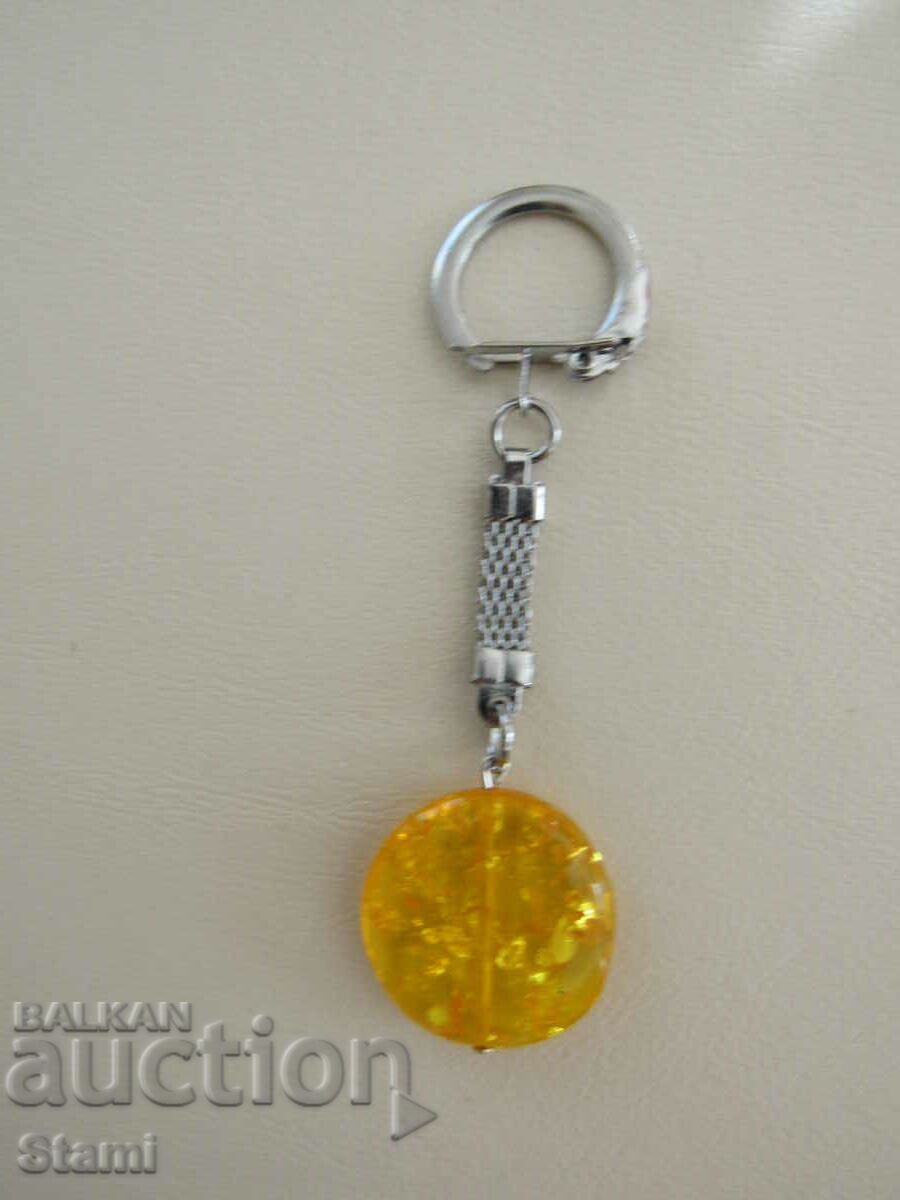 Premium Baltic amber key ring