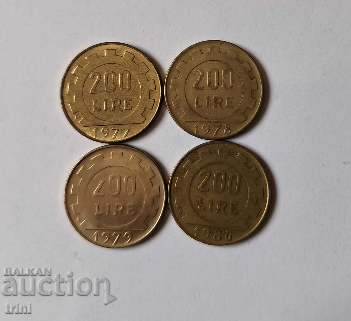 Ιταλία lot 200 lira 1977 - 1980 year a9