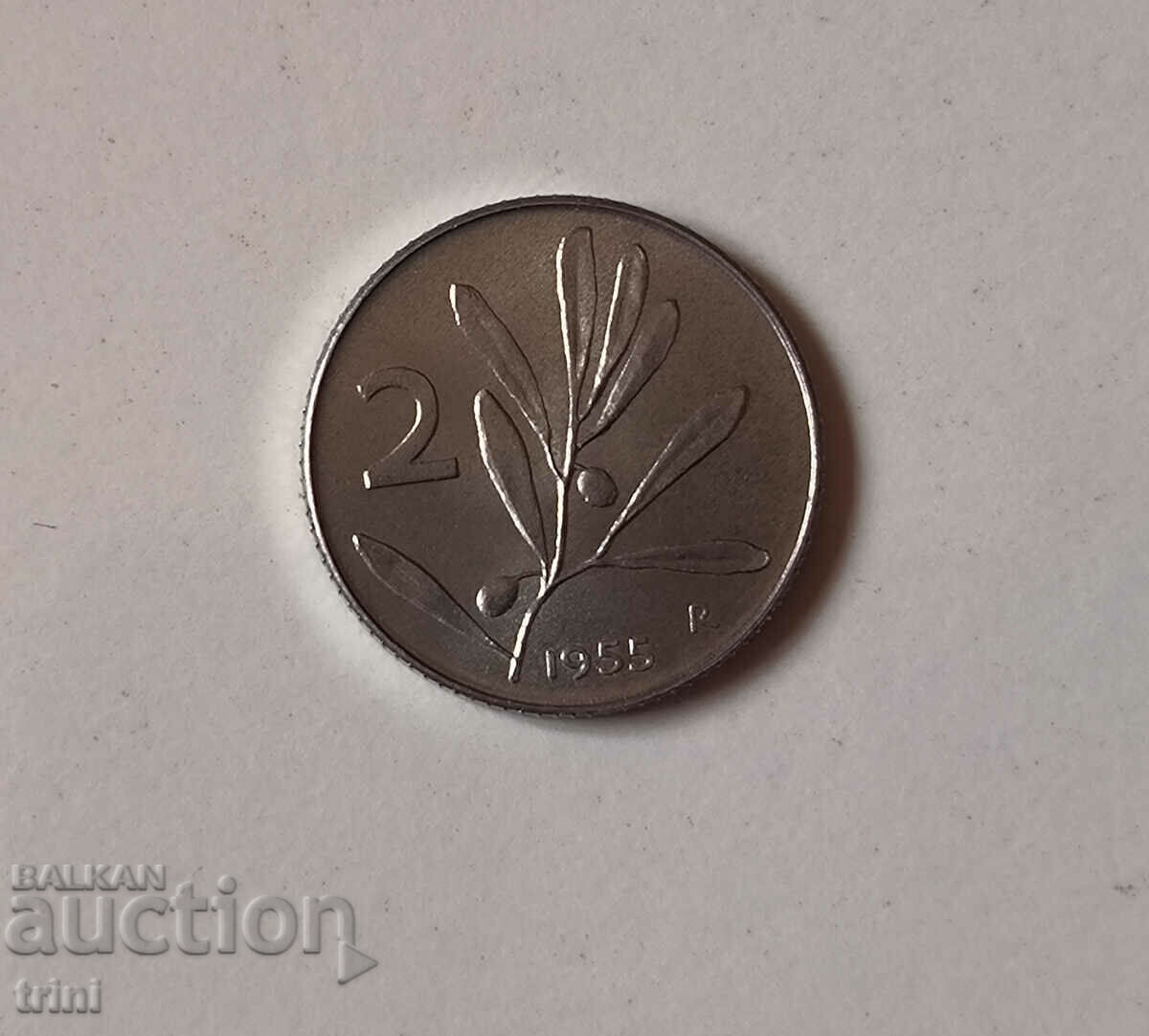 Italy 2 lira 1955 year g103