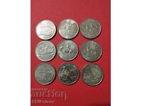 САЩ - лот от 9 монети ¼ долар от 25 центова серия 50 щата