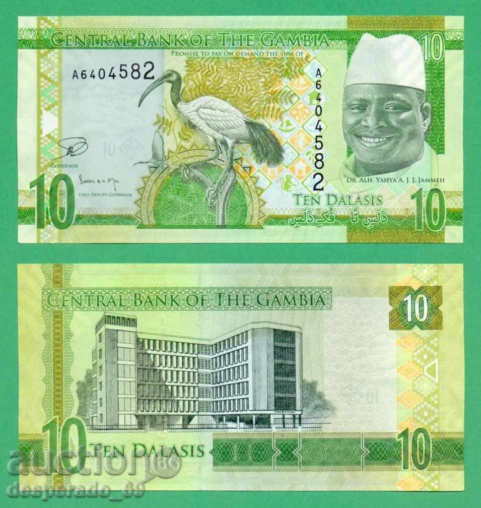 (¯`'•.¸ GAMBIA 10 Dallas 2015 UNC ¸.•'´¯) (¯`'•.¸ GAMBIA 10 Dallas 2015 UNC ¸.•'´¯)