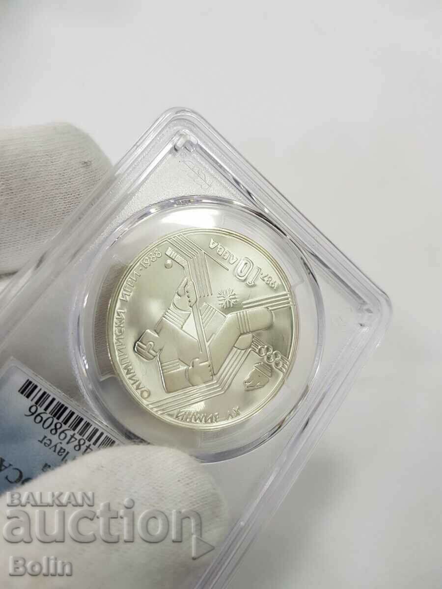 PR 67 DCAM Silver coin 10 BGN HOCKEY - 6 PR 67 DCAM Silver coin 10 BGN HOCKEY - 6