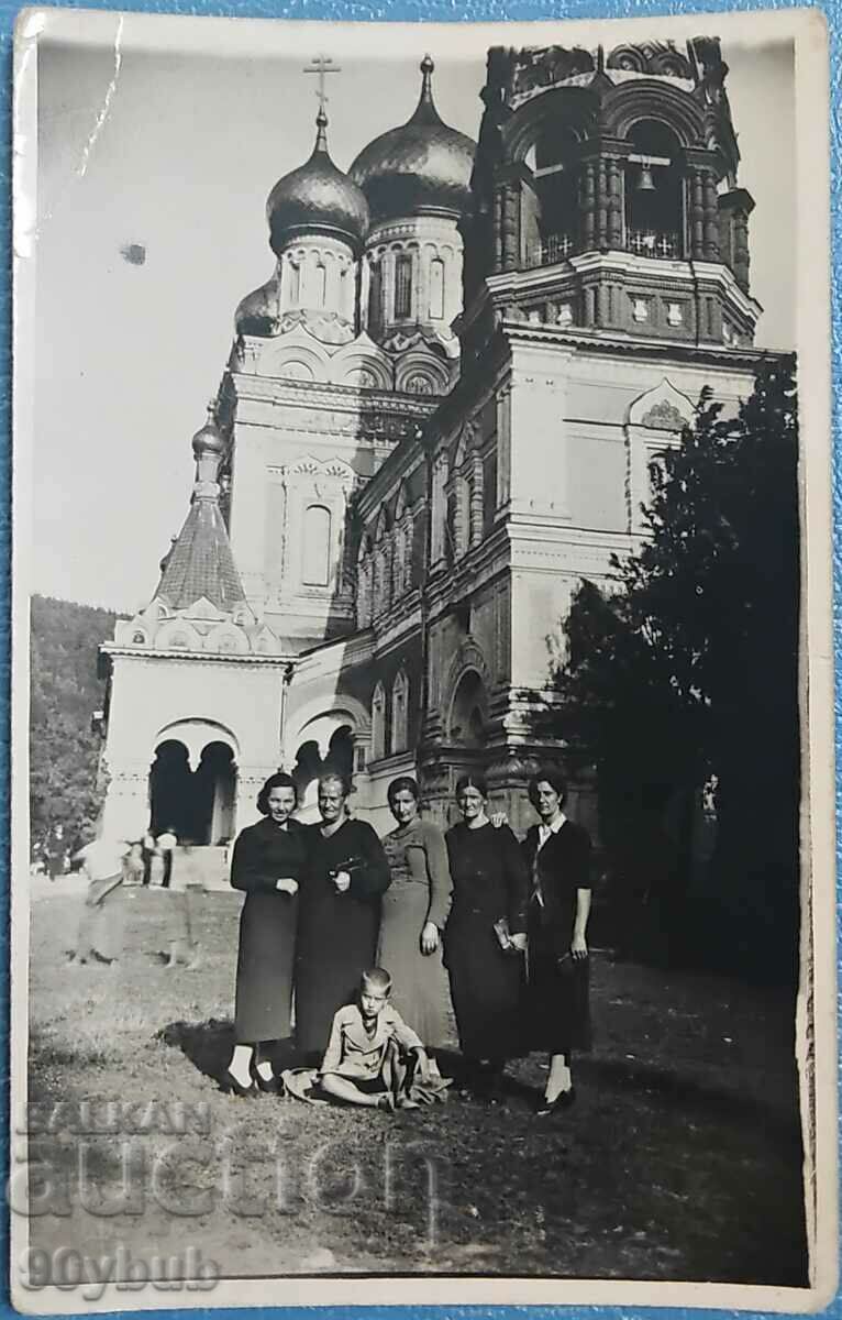 Old photo of the village of Shipka, the church, 1930s
