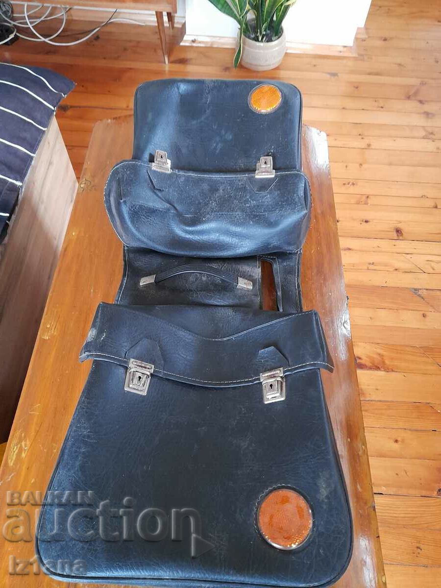 Old saddlebags for a motorcycle, bicycle - 5
