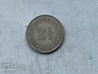 2 1/2 cents 1888 excellent UNCLEANED !!!