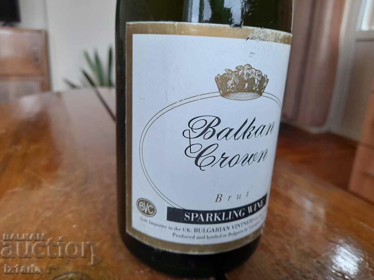 Old bottle of Balkan Crown wine with price 50.00 BGN | € 25.56 Old bottle of Balkan Crown wine with price 50.00 BGN | € 25.56