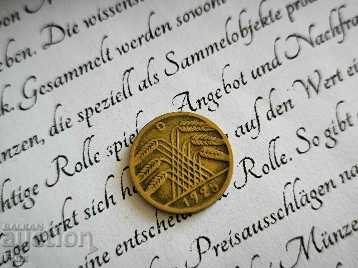 Reich Coin - Germany - 5 Pfennig | 1925; Series D with price 3.85 BGN | € 1.97 Reich Coin - Germany - 5 Pfennig | 1925; Series D with price 3.85 BGN | € 1.97