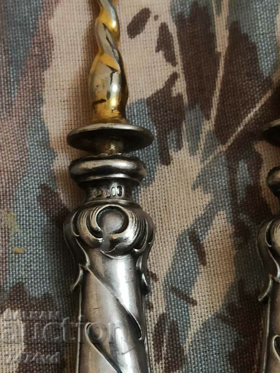 Доставка на 2 АНТИКВАРНИ СРЕБЪРНИ ПРИБОРА ЗА СЕРВИРАНЕ Доставка на 2 АНТИКВАРНИ СРЕБЪРНИ ПРИБОРА ЗА СЕРВИРАНЕ