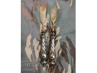 2  АНТИКВАРНИ СРЕБЪРНИ ПРИБОРА ЗА СЕРВИРАНЕ