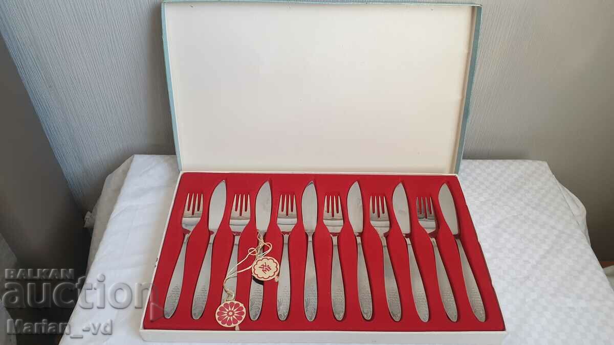 Retro set of WMF fishing utensils in original packaging with price 90.00 BGN | € 46.02