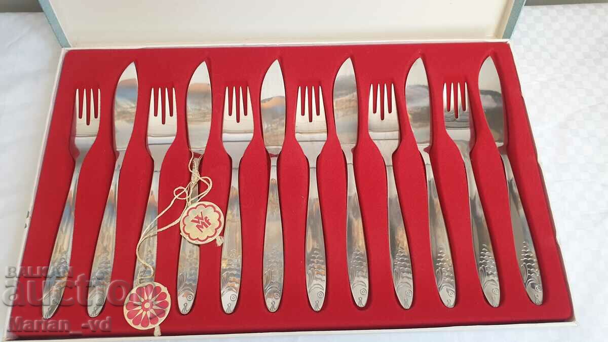 Auction  Retro set of WMF fishing utensils in original packaging