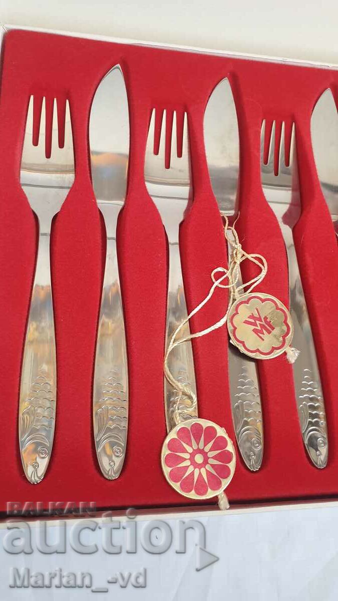 Delivery of Retro set of WMF fishing utensils in original packaging
