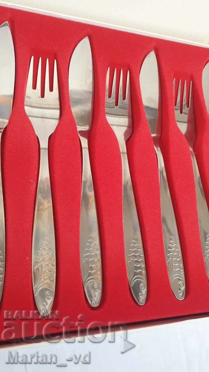 Retro set of WMF fishing utensils in original packaging - 5