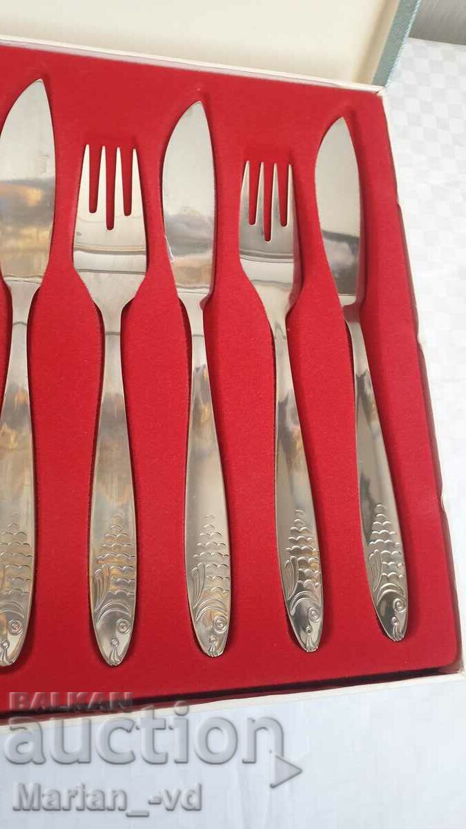 Retro set of WMF fishing utensils in original packaging - 6