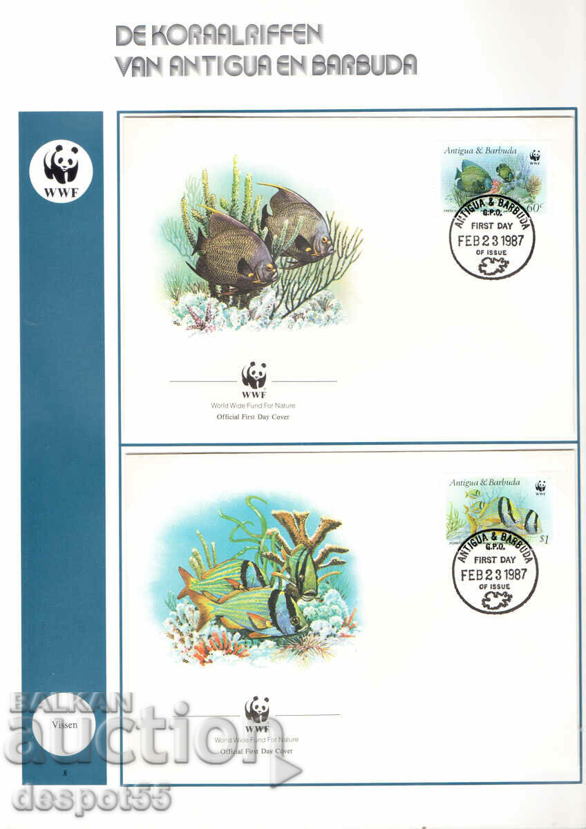 1987. Antigua and Barbuda. Marine Wildlife - Pisces. 4 envelopes with price 9.50 BGN | € 4.86 1987. Antigua and Barbuda. Marine Wildlife - Pisces. 4 envelopes with price 9.50 BGN | € 4.86