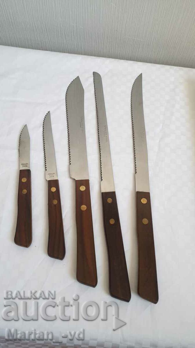 Japanese kitchen knives 5 pieces with price 100.00 BGN | € 51.13 Japanese kitchen knives 5 pieces with price 100.00 BGN | € 51.13