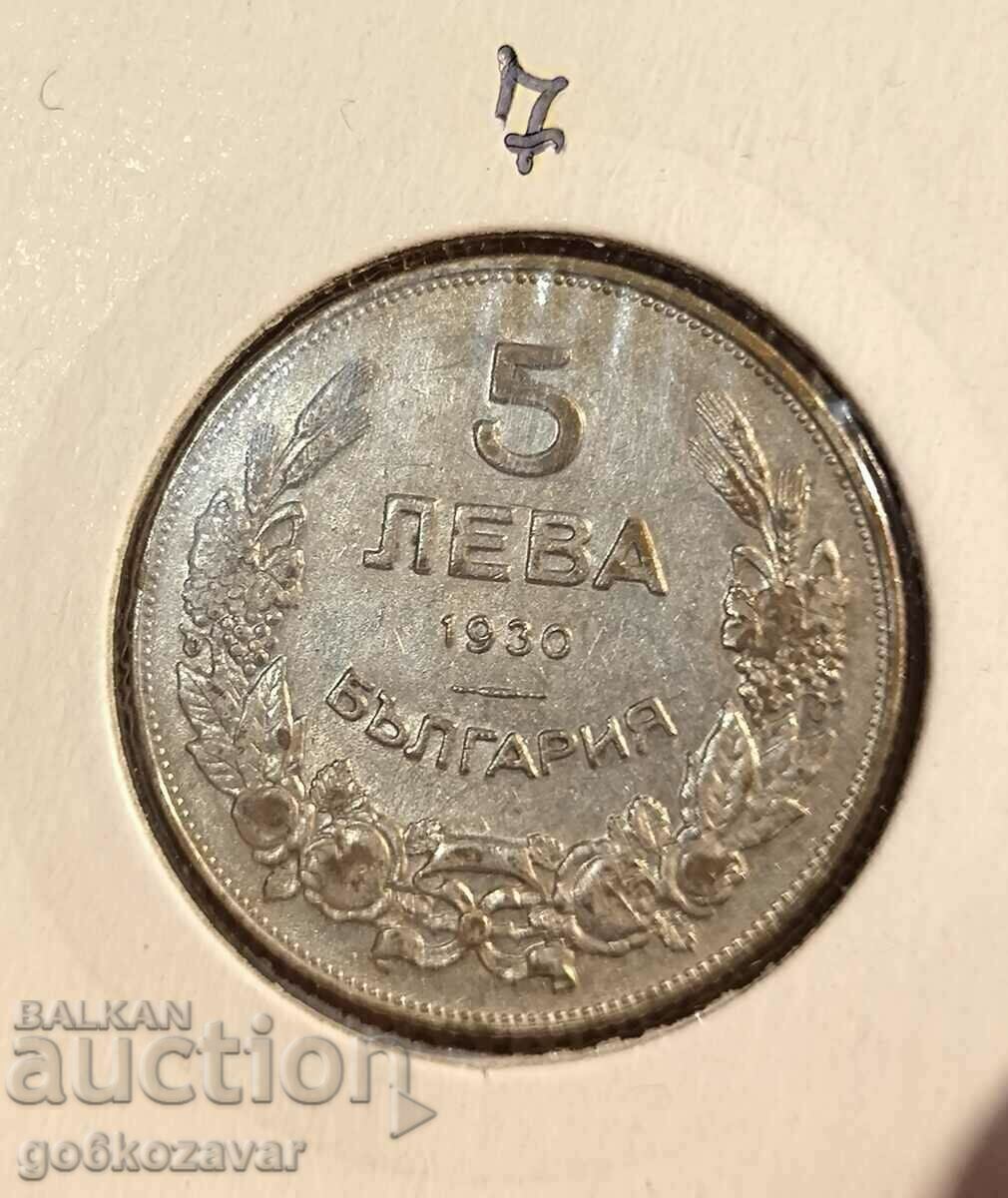 Bulgaria 5 BGN 1930 Moneda de top!