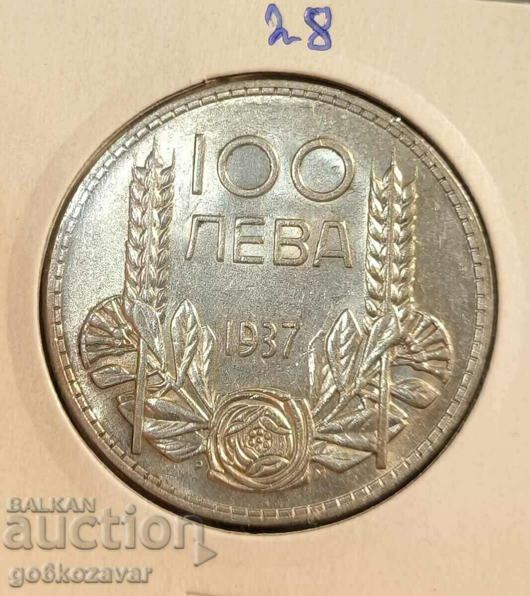 Βουλγαρία 100 BGN 1937 Silver Collection!