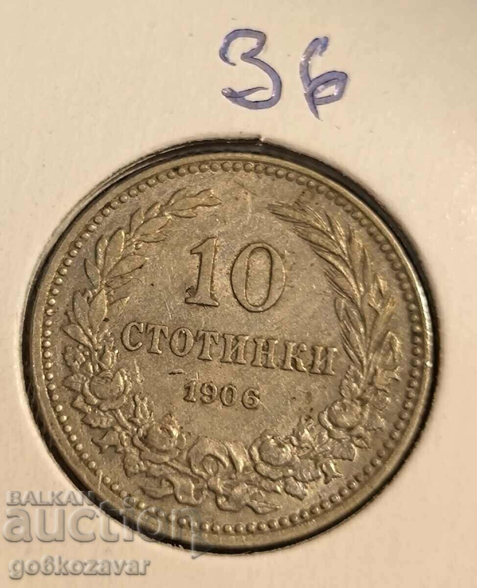 Bulgaria 10 cent 1906 Pentru colectare!