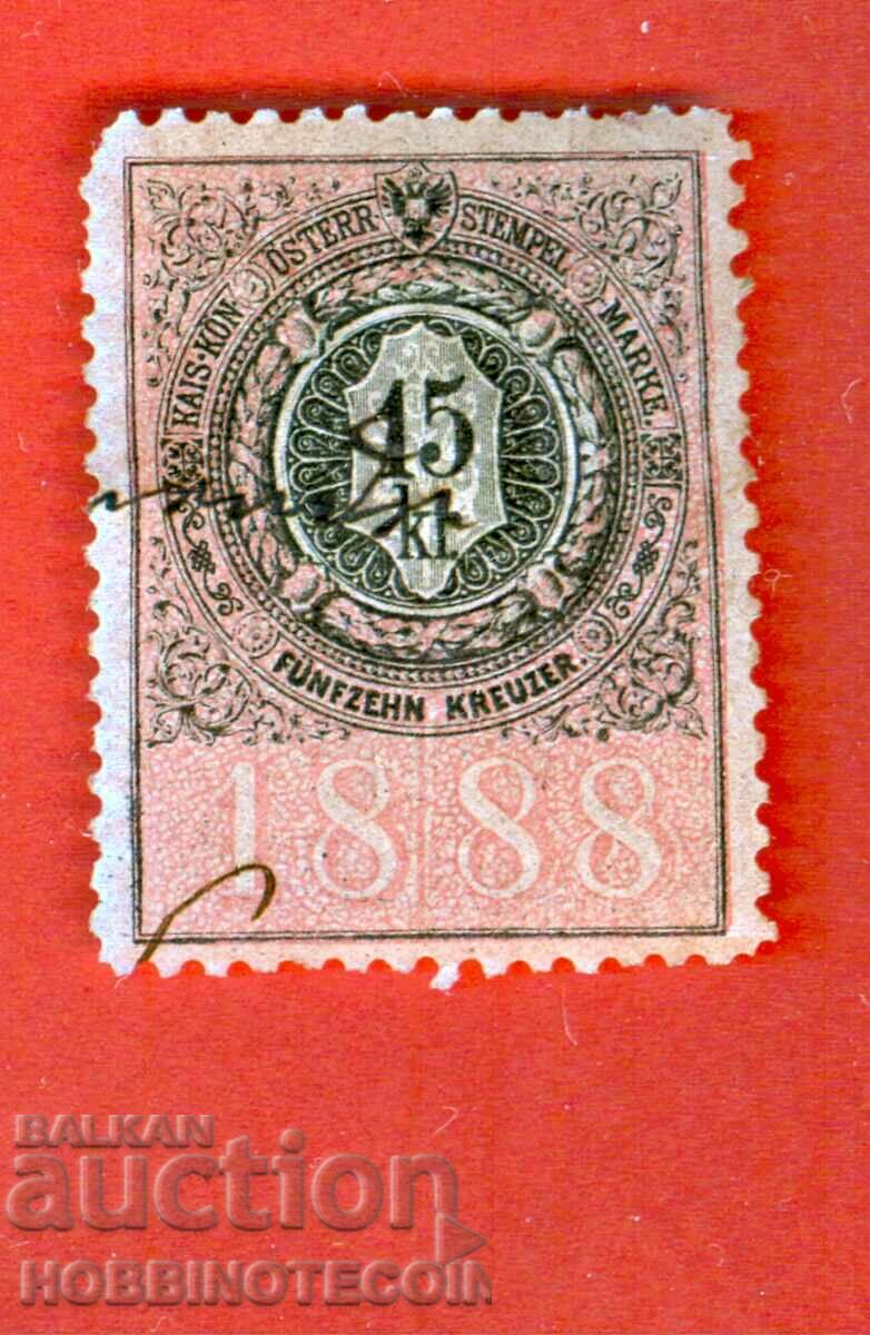 AUSTRIA - TIMBRIE - TIMBLA - 15 Kr - 1888