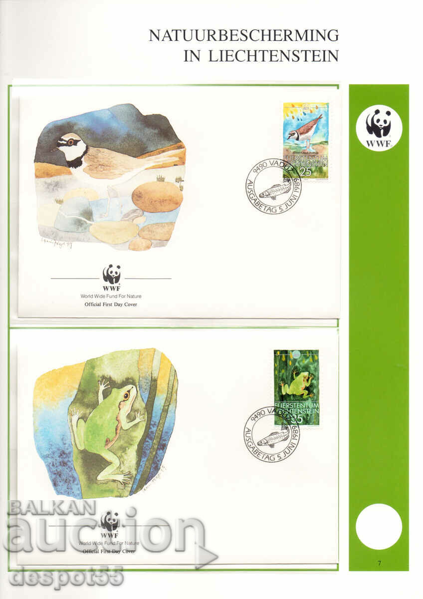 1989. Liechtenstein. Wildlife Fund - Animals. 4 envelopes.
