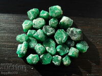 natural emerald beryl on matrix unique lot 64.75 carats