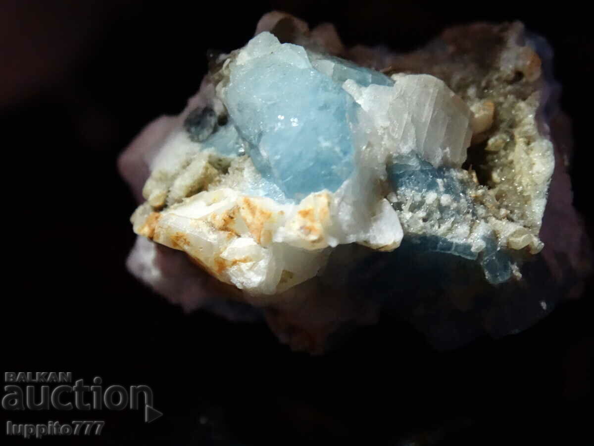 natural beryl aquamarine on matrix 182.85 carats - 5 natural beryl aquamarine on matrix 182.85 carats - 5